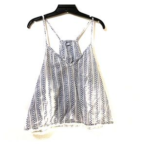 🇺🇸Aerie blue and white tank top